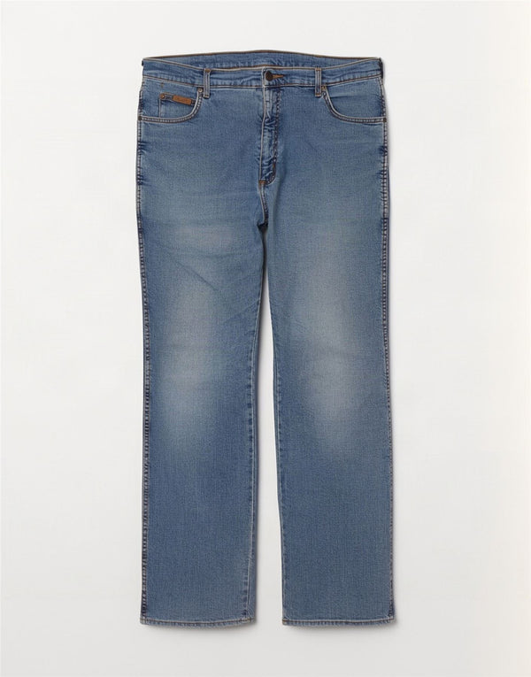 Мужские прямые джинсы Wrangler Texas W38 L34, синий хлопок