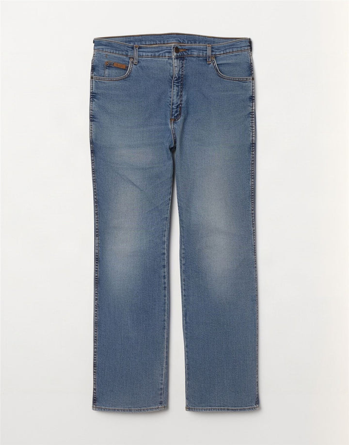 Мужские прямые джинсы Wrangler Texas W38 L34, синий хлопок