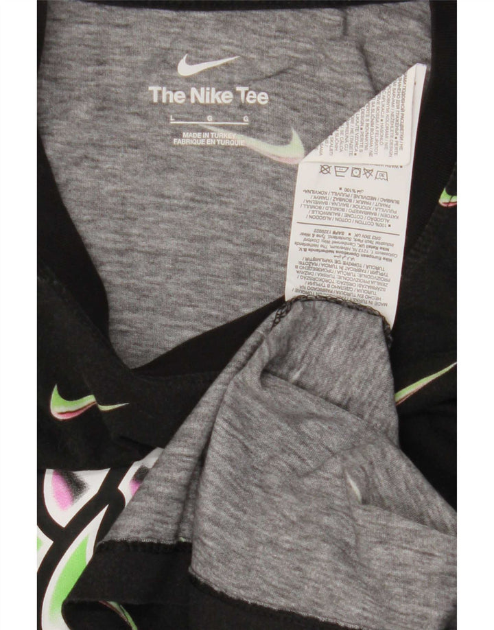 Мужская футболка с рисунком Nike, большой черный хлопок