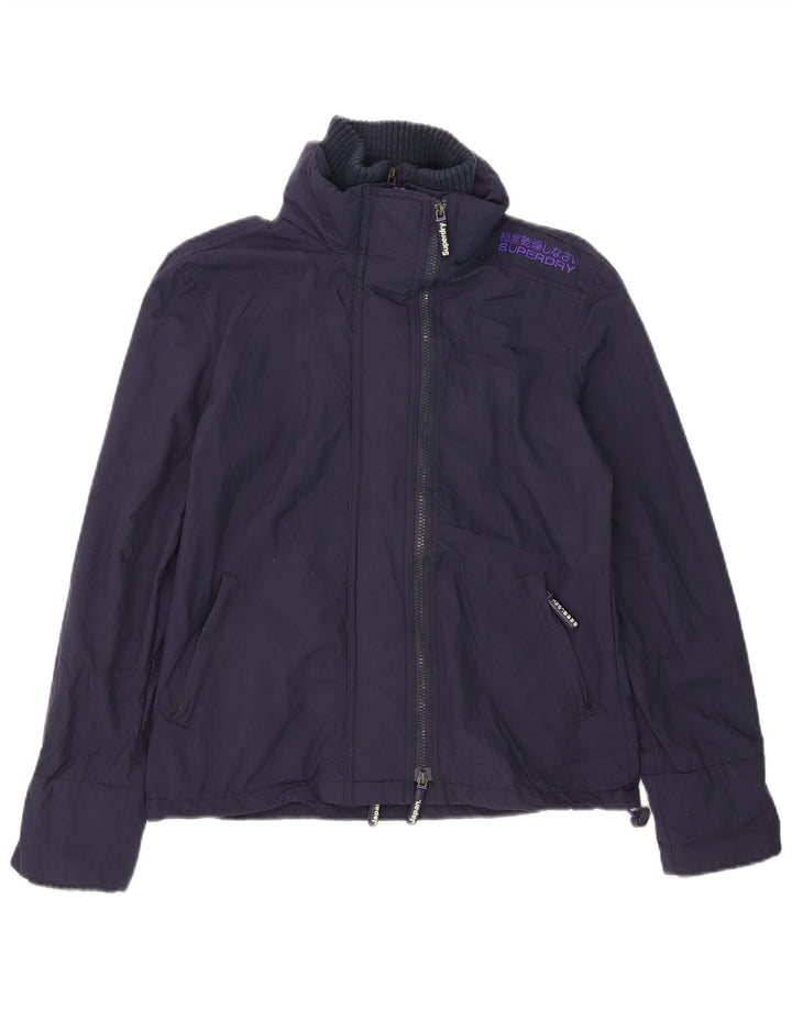 Женская ветровка Superdry The Windcheater UK 10, маленькая темно-синяя