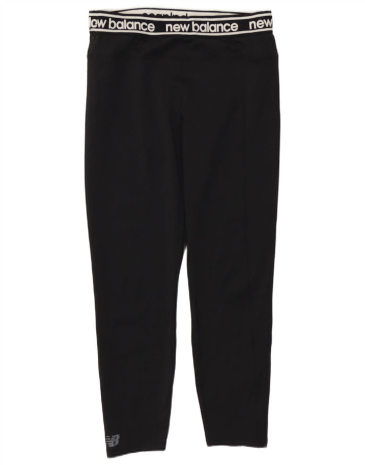 Женские укороченные леггинсы с рисунком New Balance UK 14, большие черные