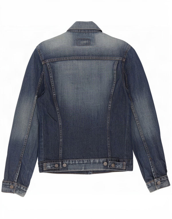 Мужская джинсовая куртка Levi's UK 36, маленькая, темно-синяя, хлопок