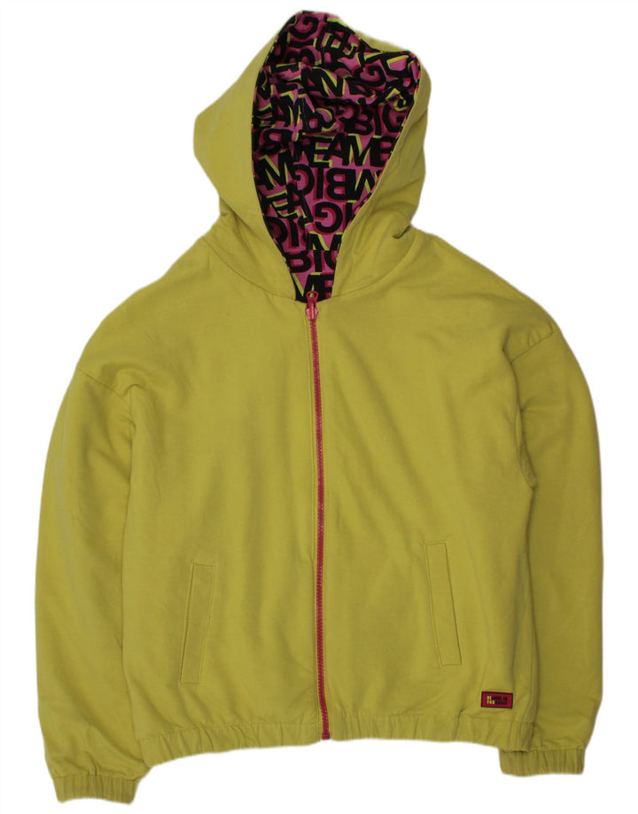 ВИНТАЖНАЯ Двусторонняя куртка с капюшоном и графическим рисунком для девочек 11–12 лет, розовый хлопок