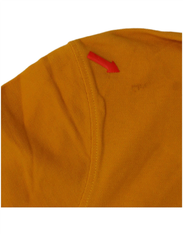 Crew Clothing Мужская рубашка-поло из хлопка среднего желтого цвета