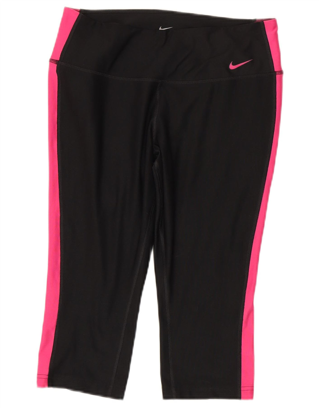 Женские леггинсы-капри Nike Dri Fit UK 12, средние черные цветные блоки