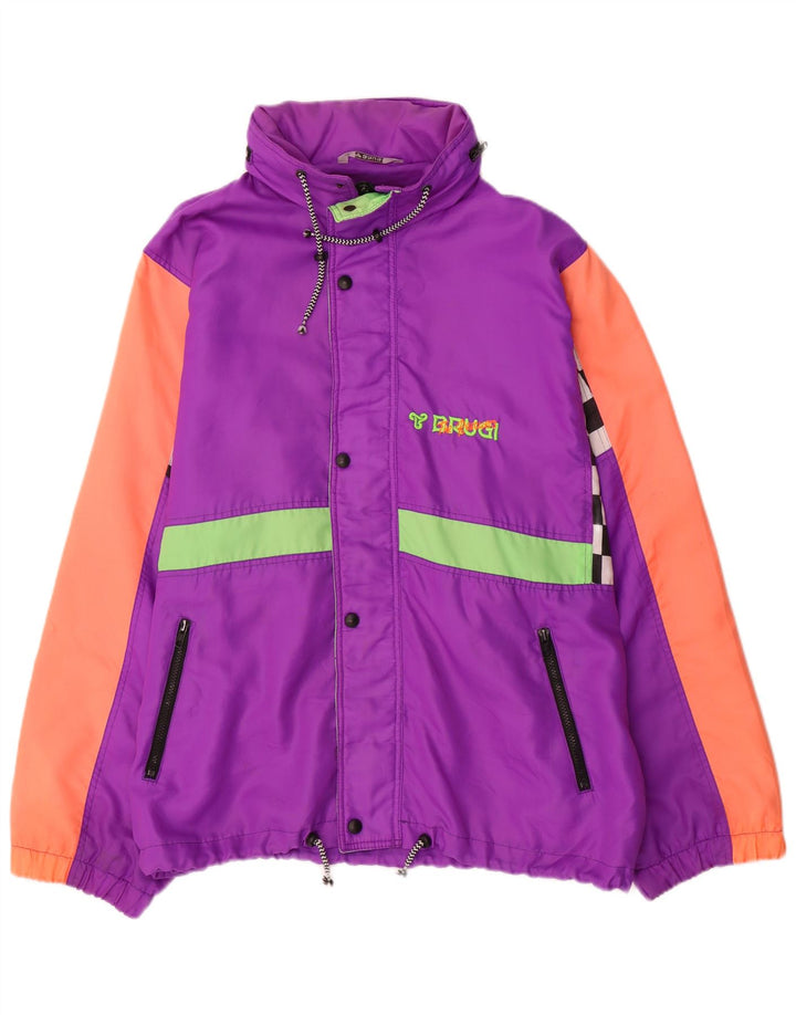 Мужская дождевик Brugi UK 44 2XL Фиолетовый полиэстер с цветными блоками