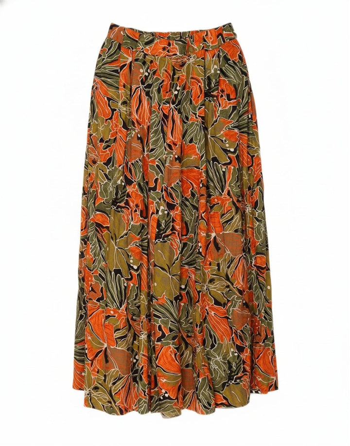 VINTAGE Womens Flared Skirt EU 42 Large W30  Multicoloured Floral