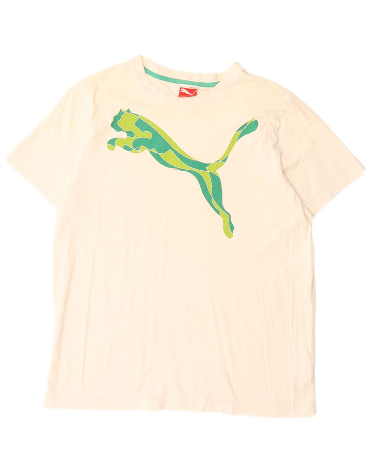 Мужская футболка с рисунком Puma, большой белый хлопок