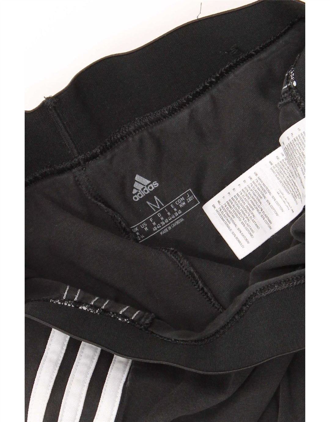 Женские леггинсы Adidas UK 12/14, средний черный хлопок, черный