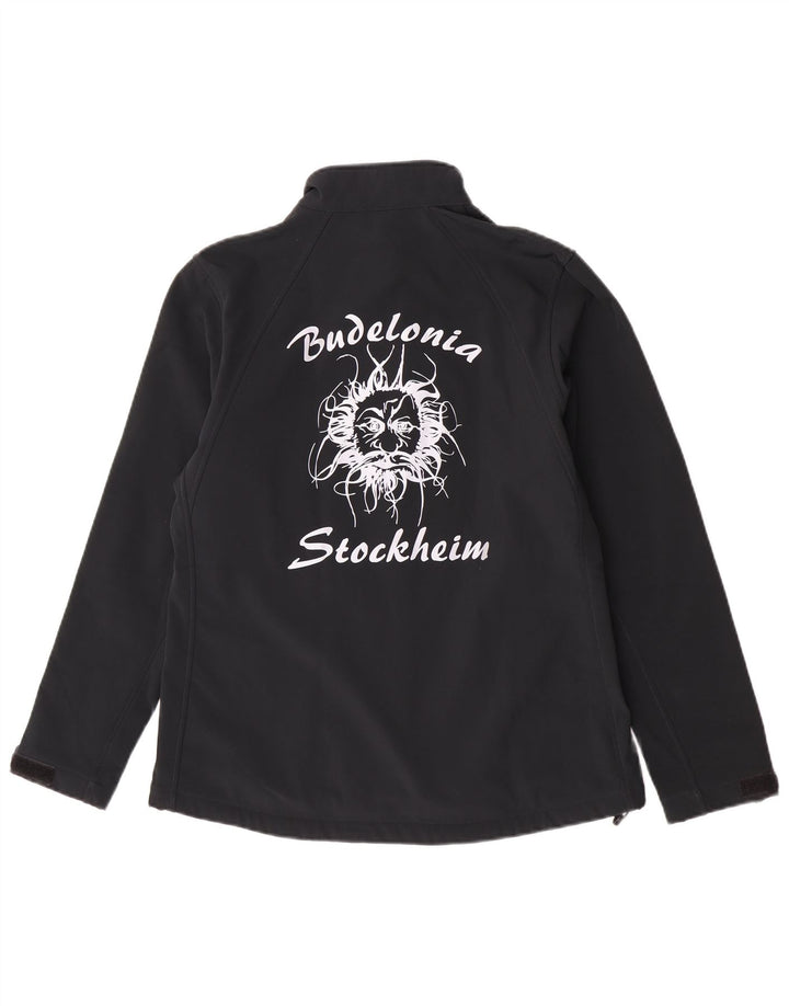 Женская ветровка с графическим рисунком Russell Athletic UK 18 XL, черный полиэстер
