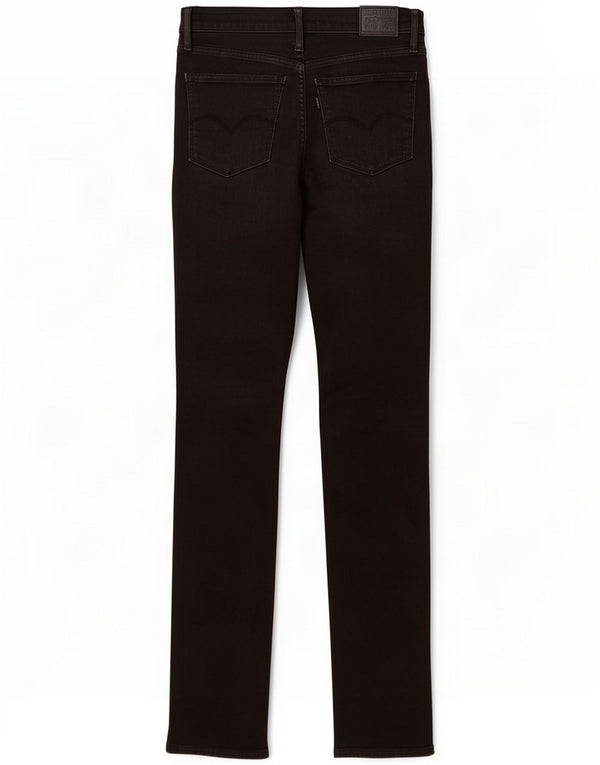 Женские прямые джинсы Levi's 724 с высокой посадкой W28 L32, черный хлопок