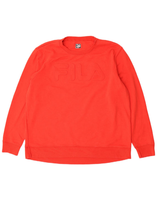 Женский свитер с рисунком Fila UK 18 XL, красный хлопок