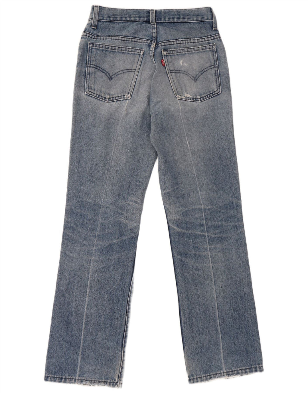 Женские потертые прямые джинсы Levi's W28 L32, синий хлопок