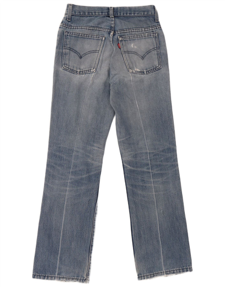 Женские потертые прямые джинсы Levi's W28 L32, синий хлопок