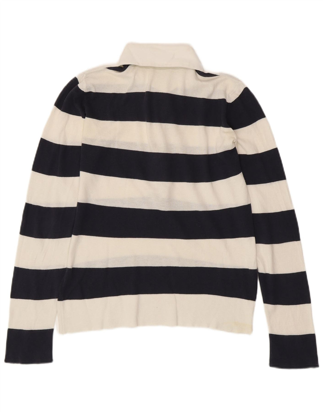 Женская трикотажная рубашка-поло для регби BENETTON UK 14, средняя, белая в полоску