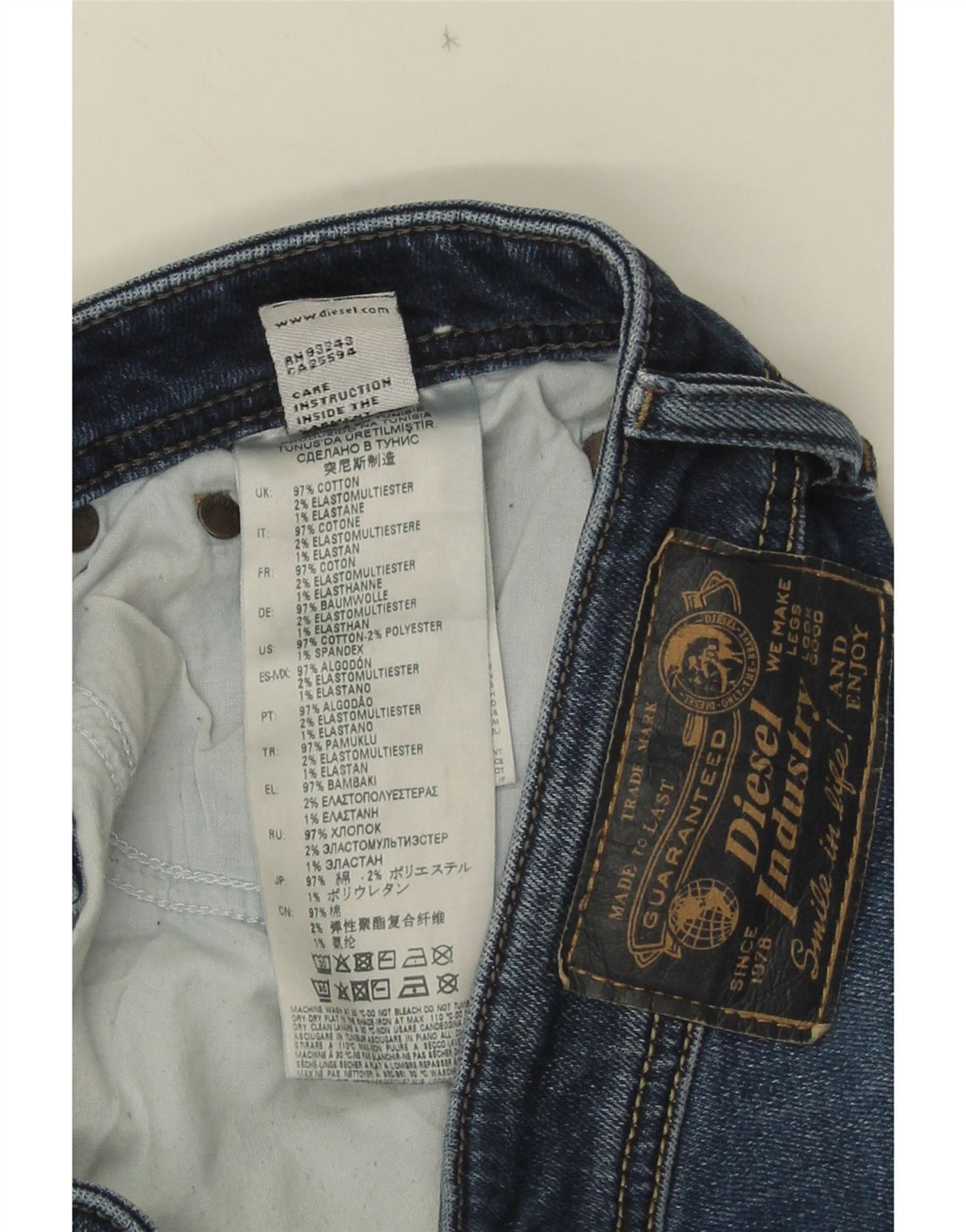 Мужские джинсы DIESEL Thavar Slim W31 L29, синий хлопок