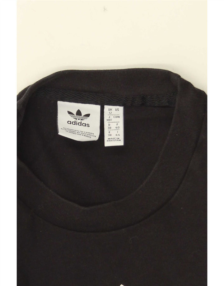 Женская футболка с рисунком Adidas Top UK 12, средний черный