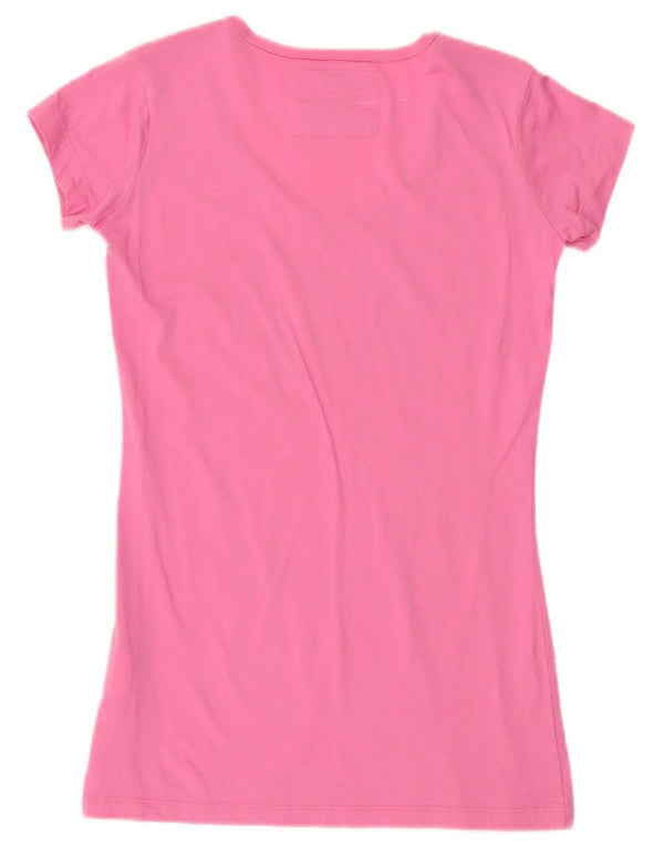 Женская футболка с рисунком Calvin Klein Jeans Top UK 14, средний розовый хлопок