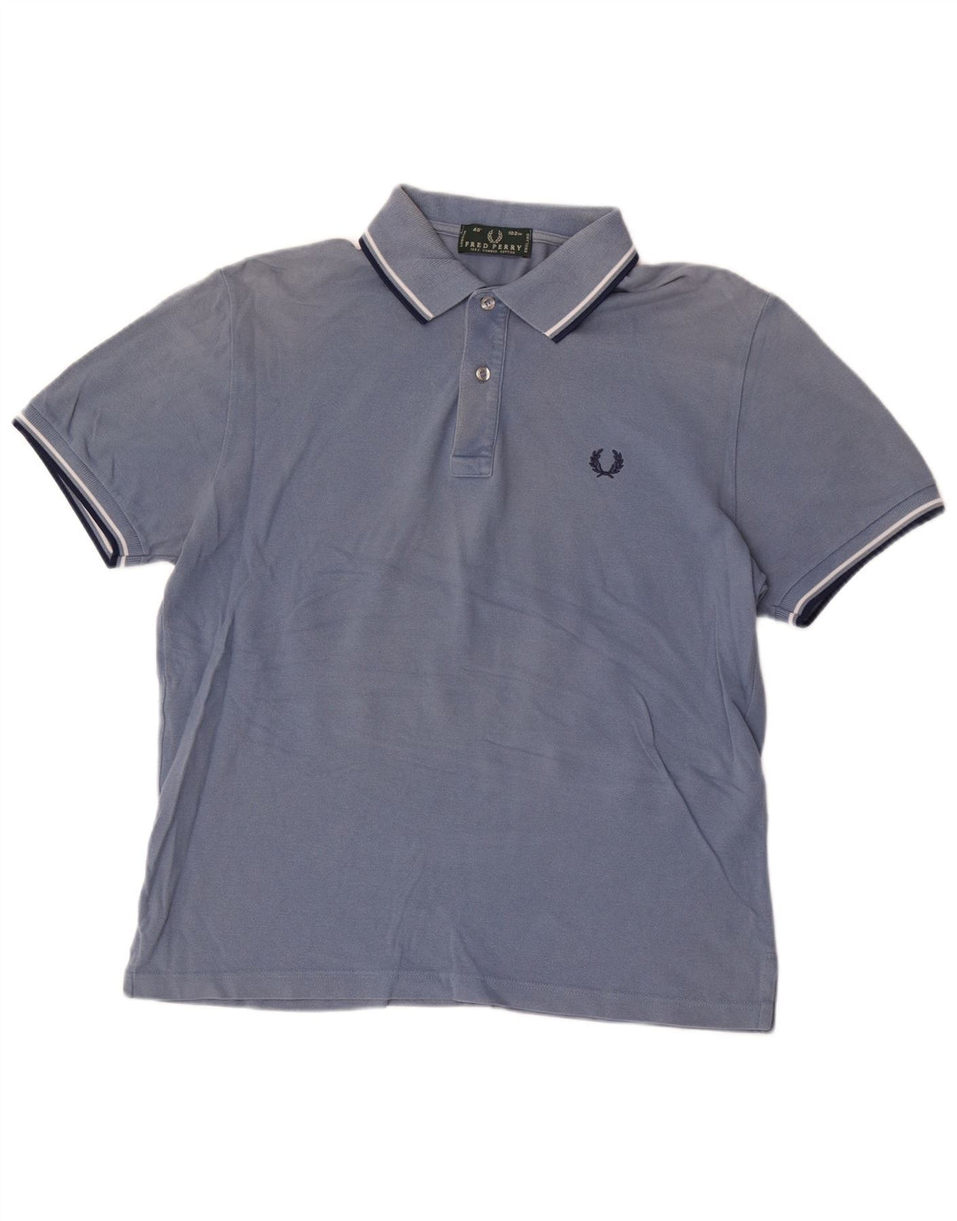 Мужская рубашка поло Fred Perry, хлопок среднего синего цвета