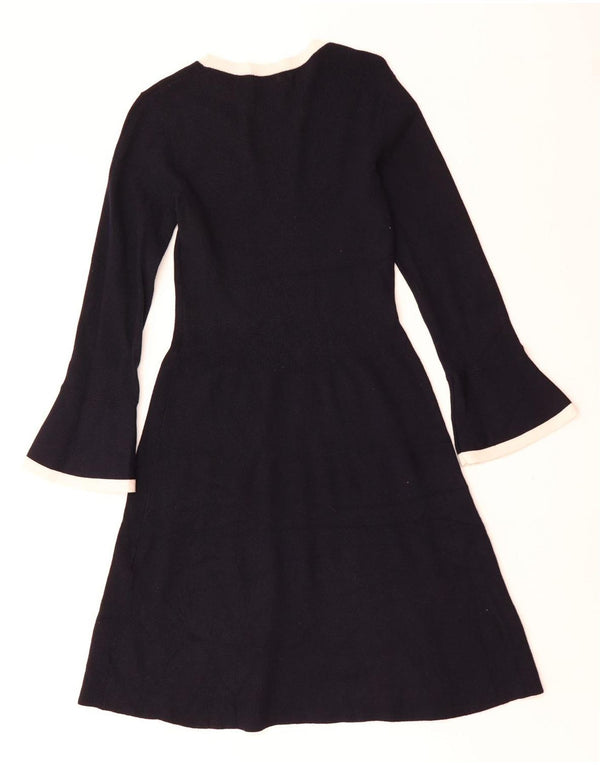 Женское платье-джемпер Hobbs с длинными рукавами UK 4 XS Темно-синее с цветными блоками