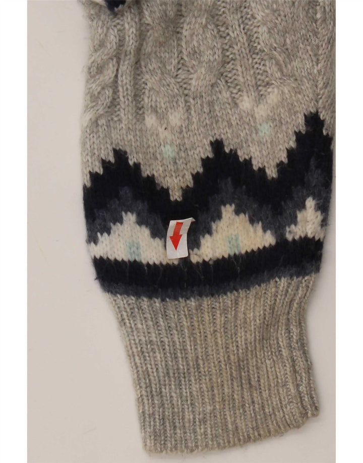 Женский кардиган Marks & Spencer UK 14 Средний серый Fair Isle
