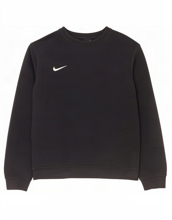 Мужской свитшот Nike, хлопковый джемпер среднего размера, черный