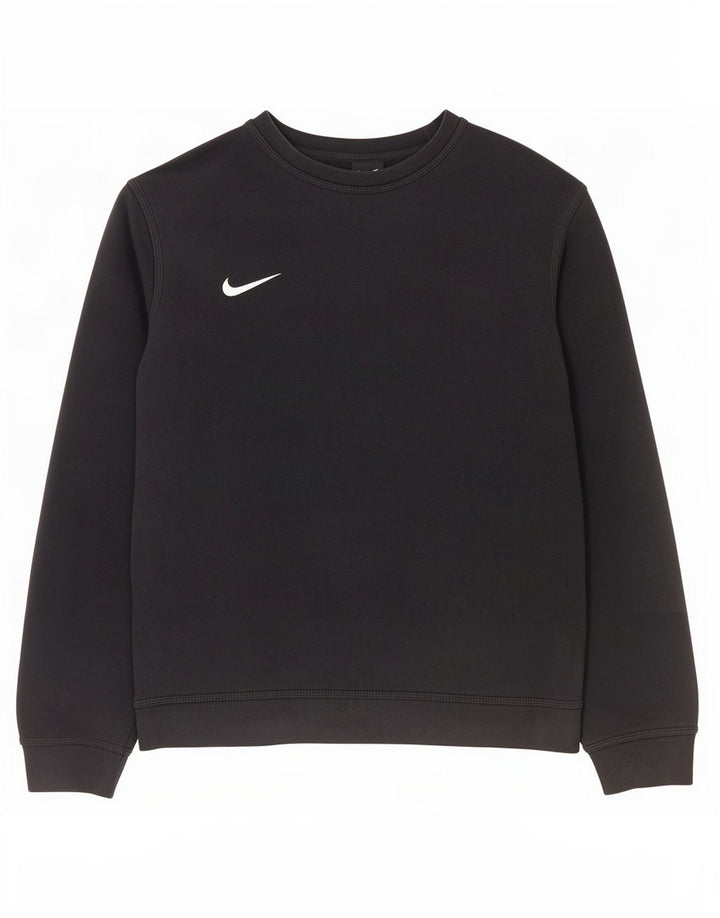 Мужской свитшот Nike, хлопковый джемпер среднего размера, черный