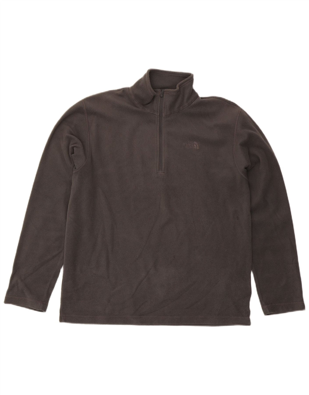 Мужской флисовый джемпер с воротником на молнии The North Face, большой серый полиэстер
