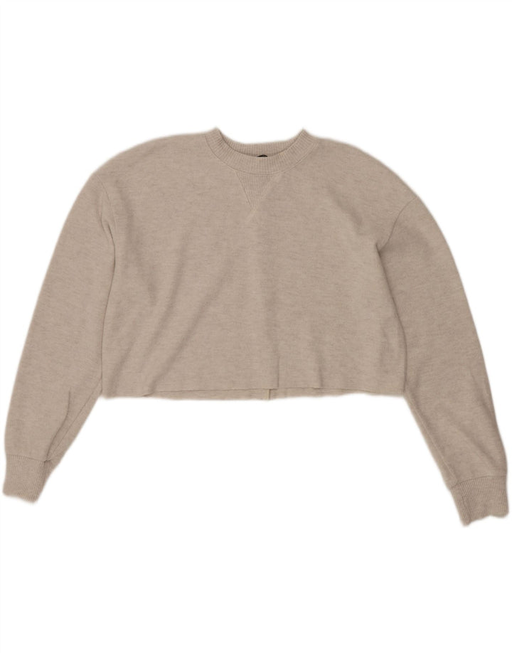 Женская укороченная блузка Zara UK 14, средний бежевый
