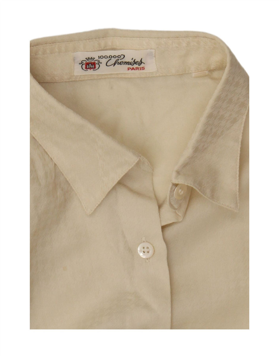 VINTAGE Womens Shirt Blouse UK 16 Large Beige Vintage Vintage and Second-Hand Vintage from Messina Hembry 