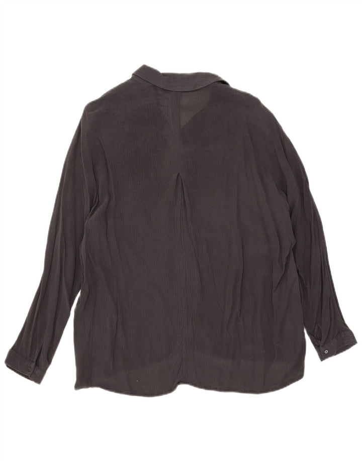 Женская блузка-рубашка с рукавом 3/4 Zara UK 14, средний серый цвет