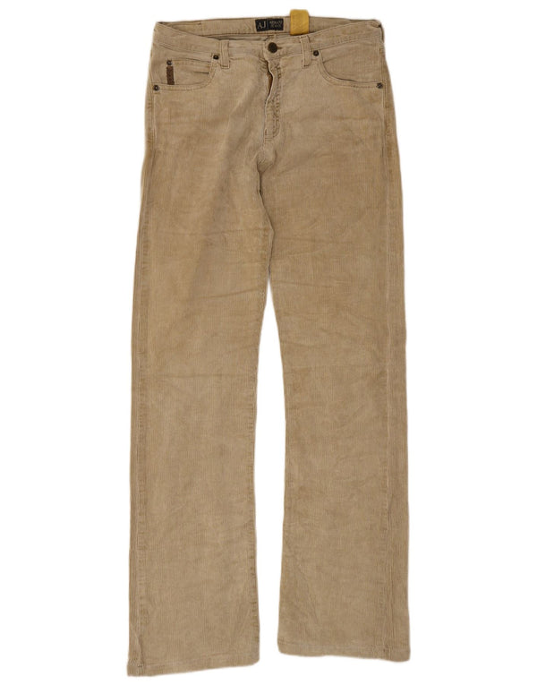 Мужские вельветовые брюки Armani Bootcut W30 L31, бежевый хлопок