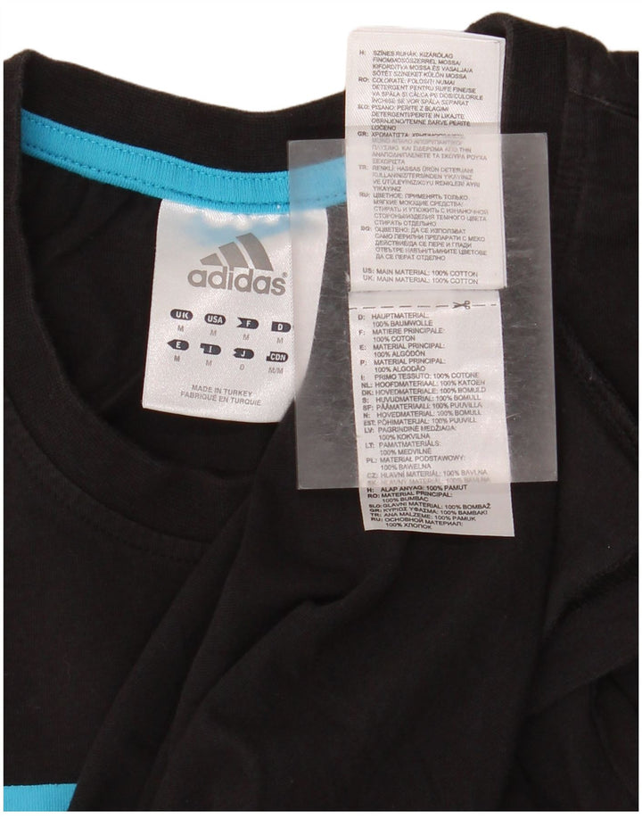 Мужская футболка с рисунком Adidas Top Medium Black Cotton