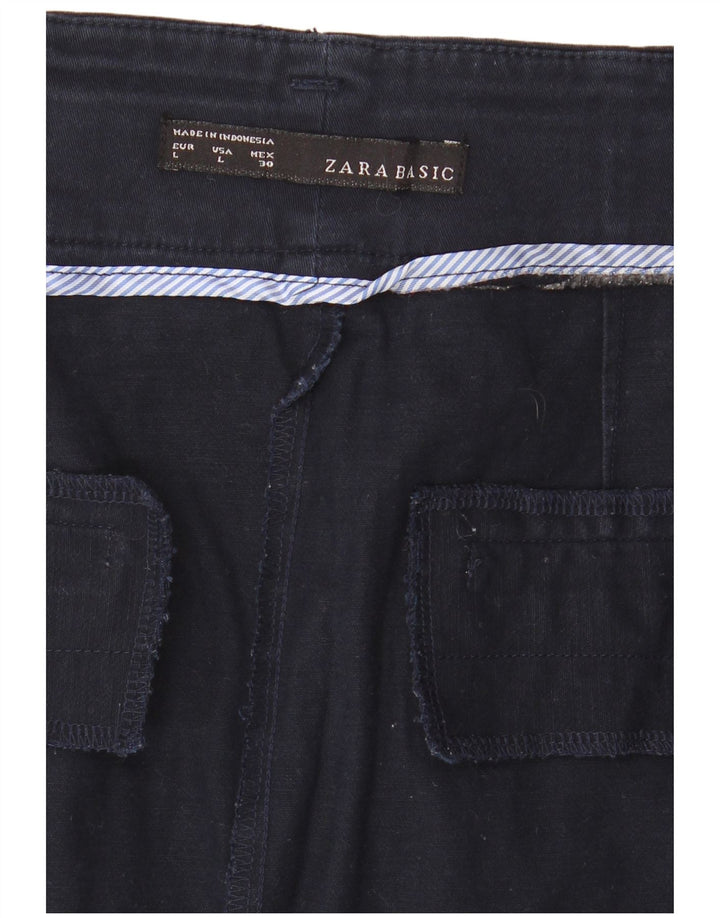 Женская юбка-карандаш Zara, большая W30, темно-синяя