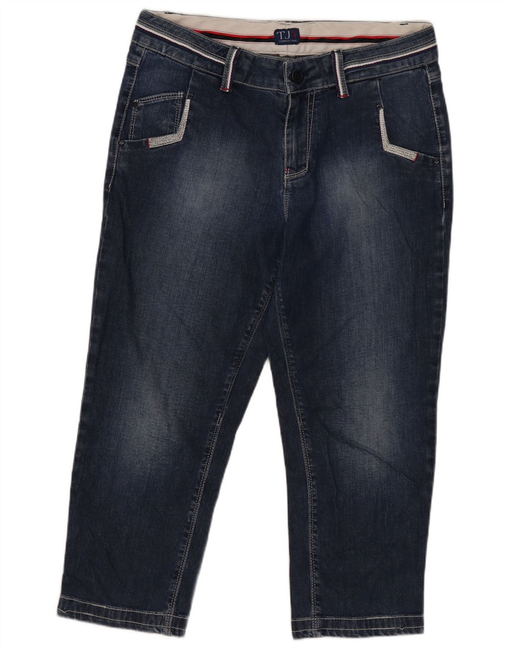 Женские капри TRUSSARDI W30 L21 темно-синие, хлопок