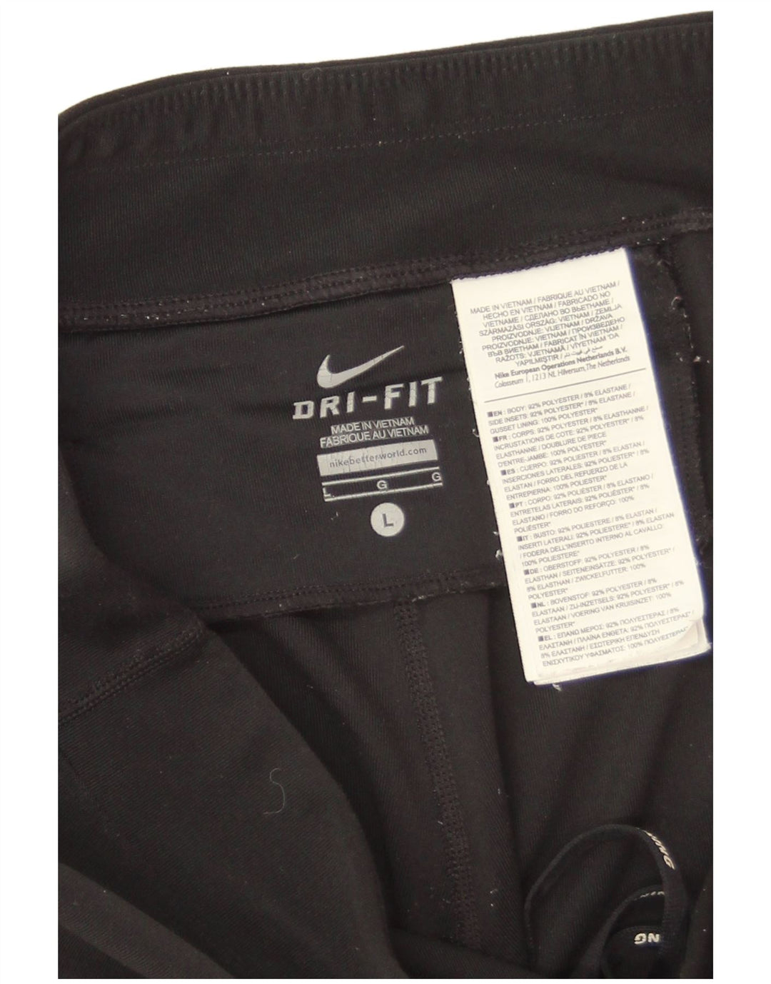 Женские леггинсы Nike Dri Fit UK 16, большие черные полиэстер