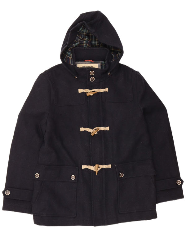 Мужская дафлкот с капюшоном BURTON UK 40, большая темно-синяя шерсть