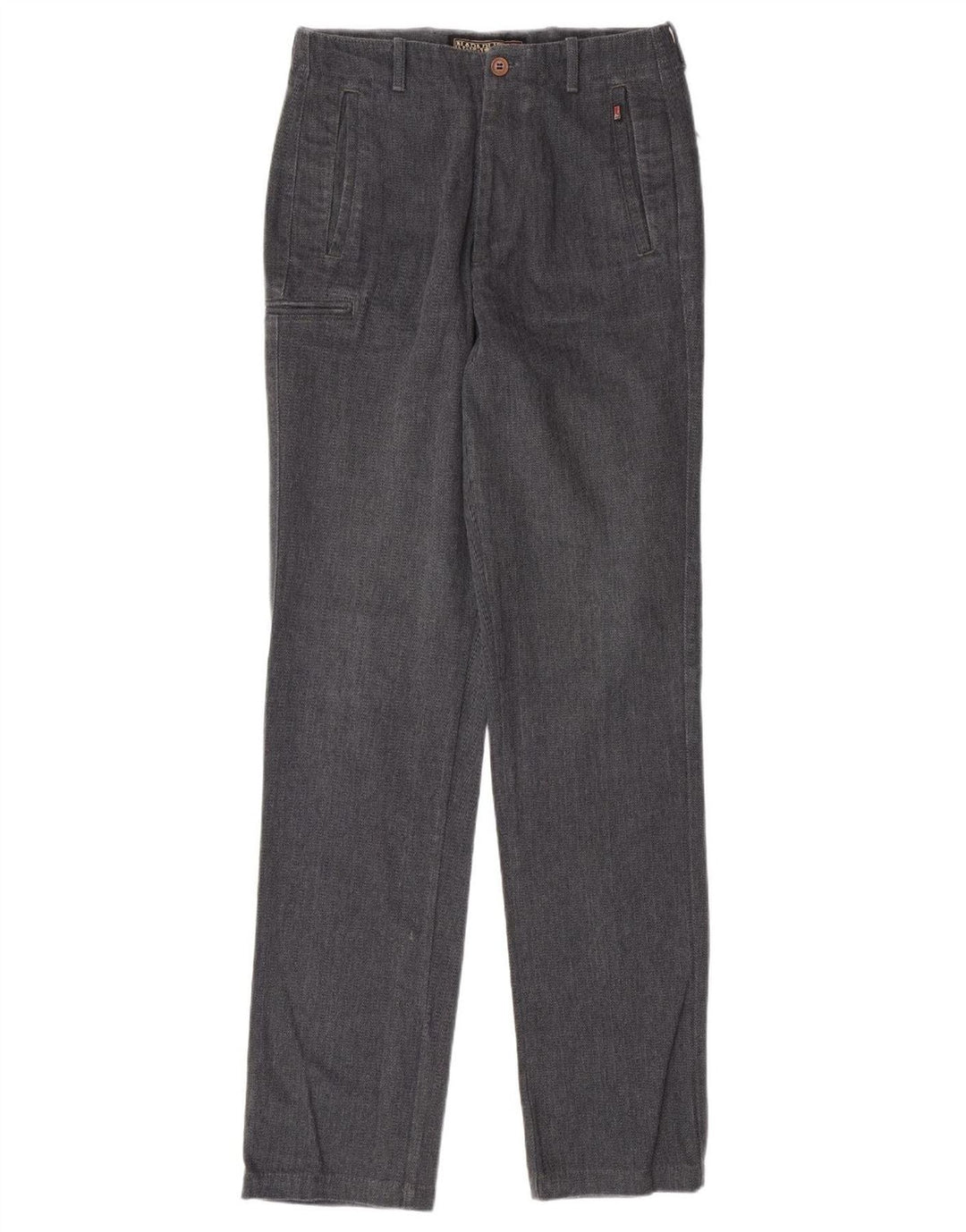 NAPAPIJRI Womens Slim Capri Trousers IT 44 Medium W30 L34 Grey Herringbone