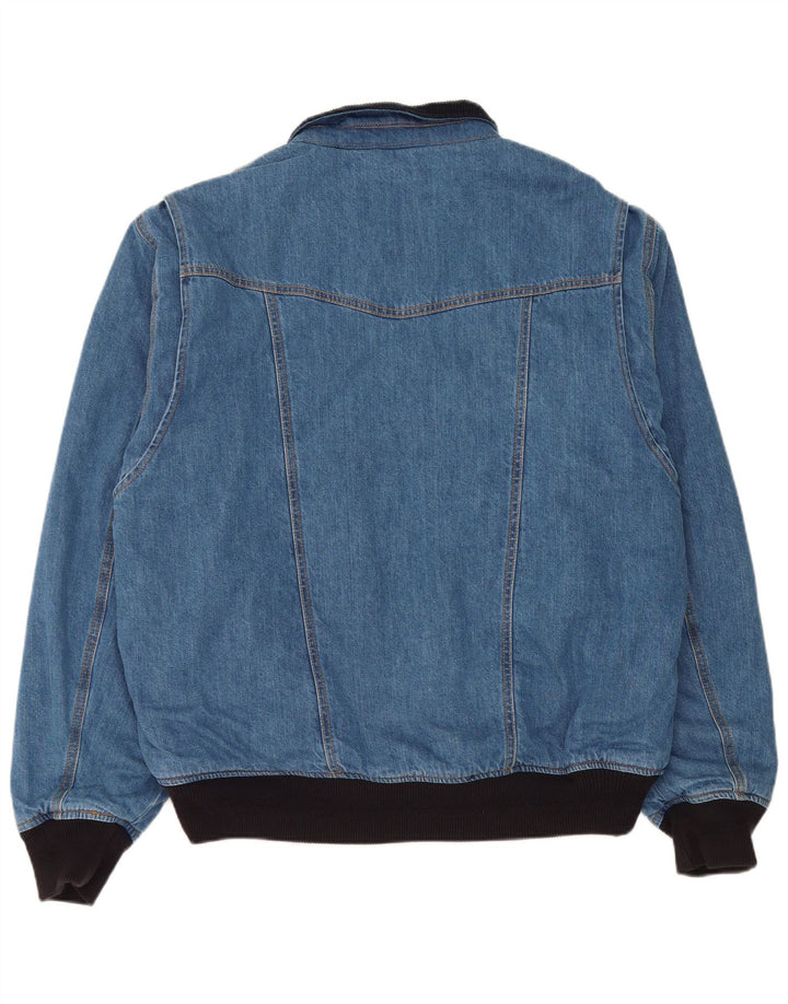 Мужская джинсовая куртка-бомбер Superdry UK 44 2XL, синяя, хлопок
