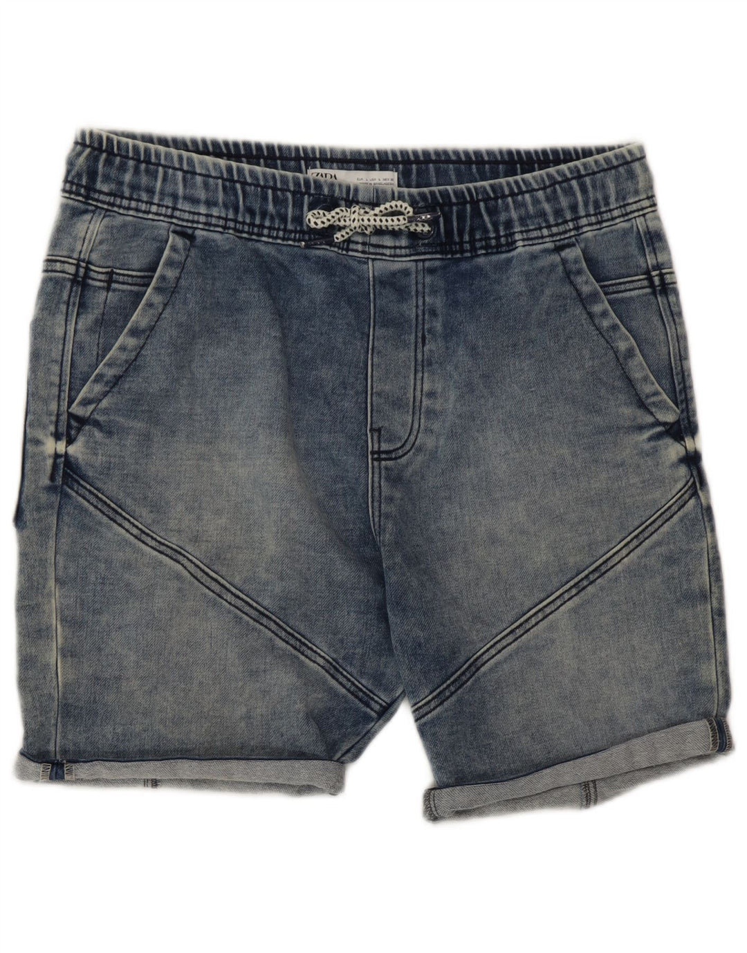 Мужские джинсовые шорты Zara W32, синие, хлопок, большие размеры