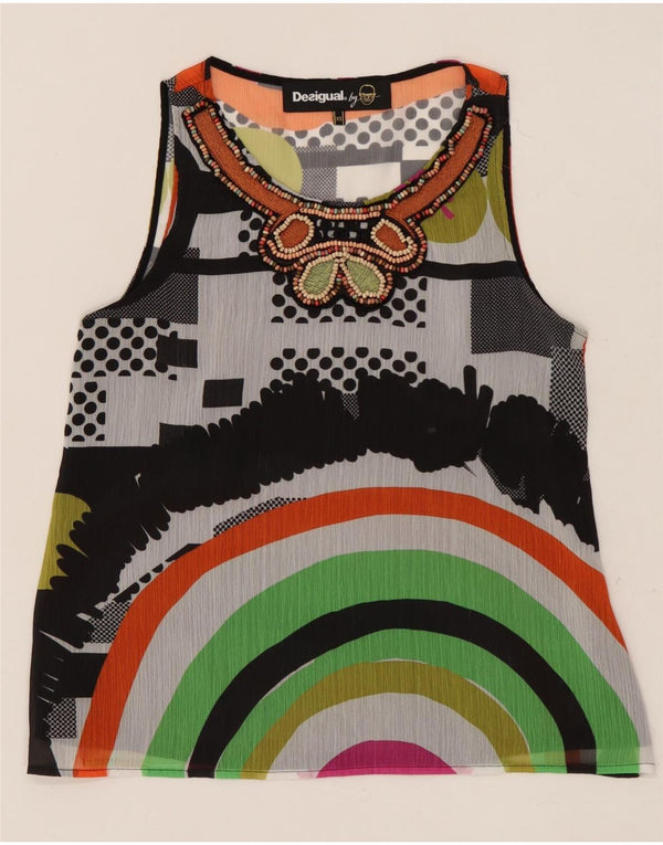 Женская блузка с рисунком DESIGUAL UK 6 XS Разноцветный геометрический узор