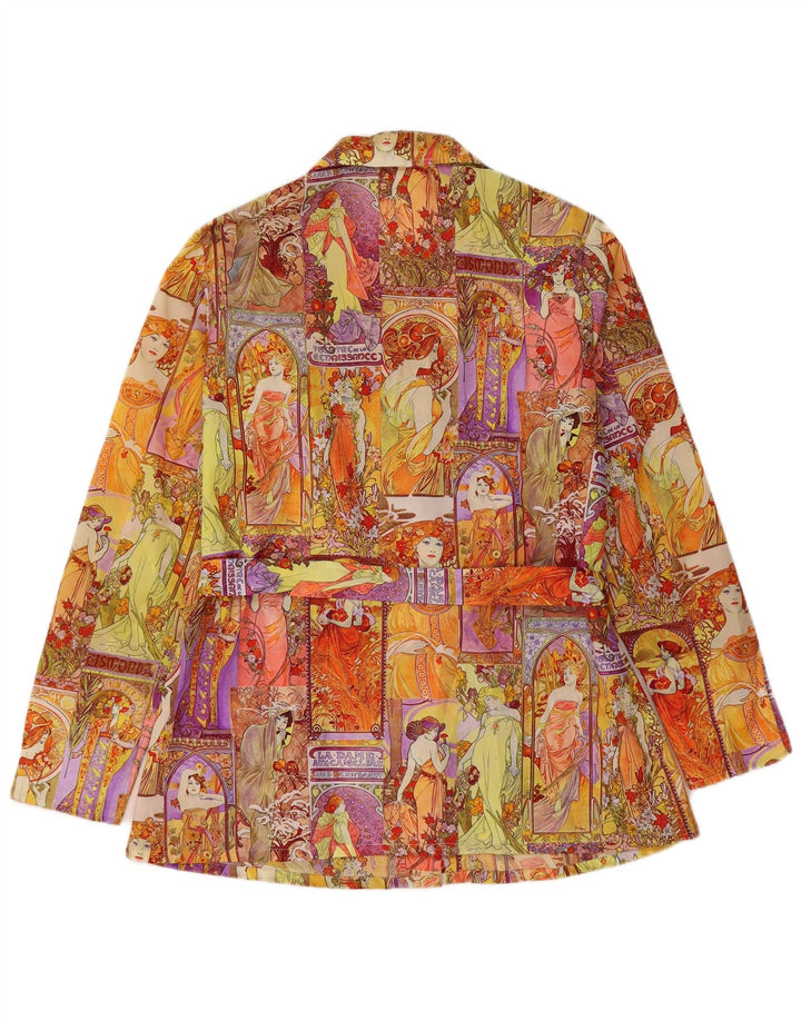 ВИНТАЖНЫЙ женский пиджак с 4 пуговицами и рисунком IT 44, средний разноцветный