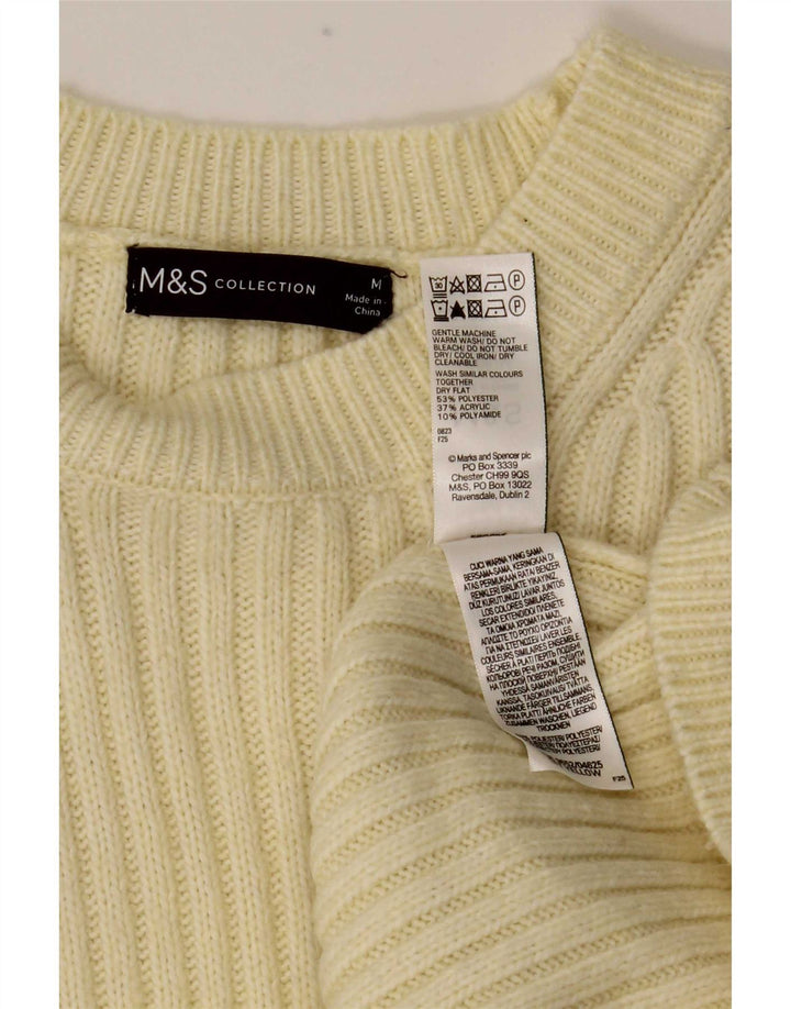 Женский джемпер с круглым вырезом Marks & Spencer UK 14, средний желтый