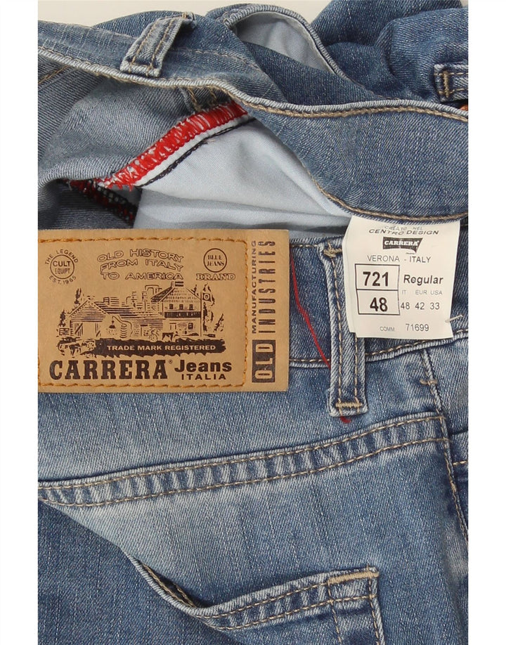 Carrera Mens 721 Джинсовые шорты W33 Средний синий хлопок