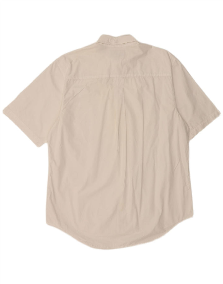 Мужская рубашка с коротким рукавом Timberland, средний белый хлопок, хлопок