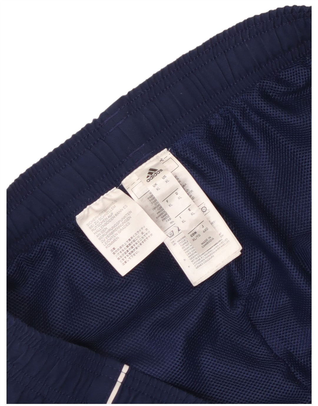 Мужские спортивные брюки Adidas XL темно-синие из полиэстера