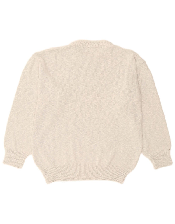 Винтажный женский джемпер с круглым вырезом, Великобритания, 18 XL, серый