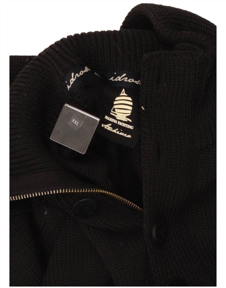 Мужской джемпер с пуговицами Marina Yachting 2XL, черная шерсть