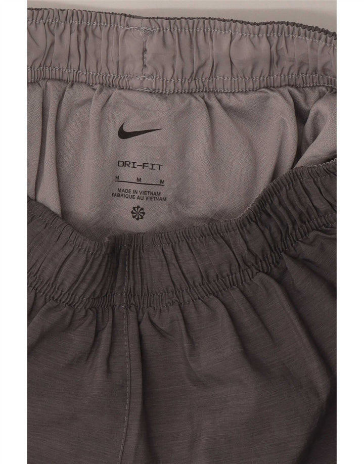 Женские спортивные шорты Nike UK 12, средний серый цвет, полиэстер с цветными блоками