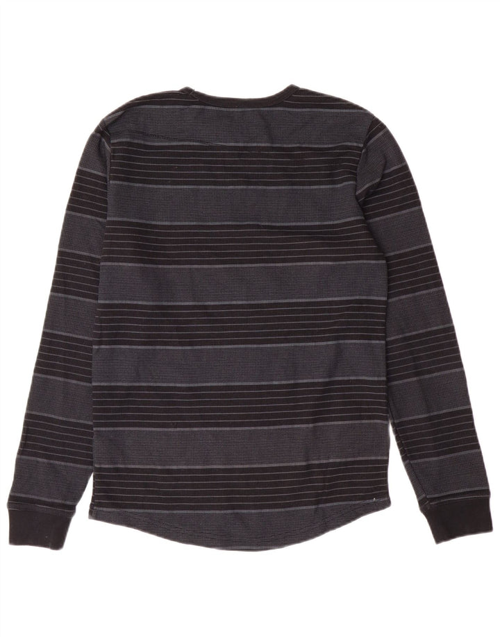 Топ Volcom для мальчиков с длинными рукавами, 11–12 лет, полиэстер в большую серую полоску